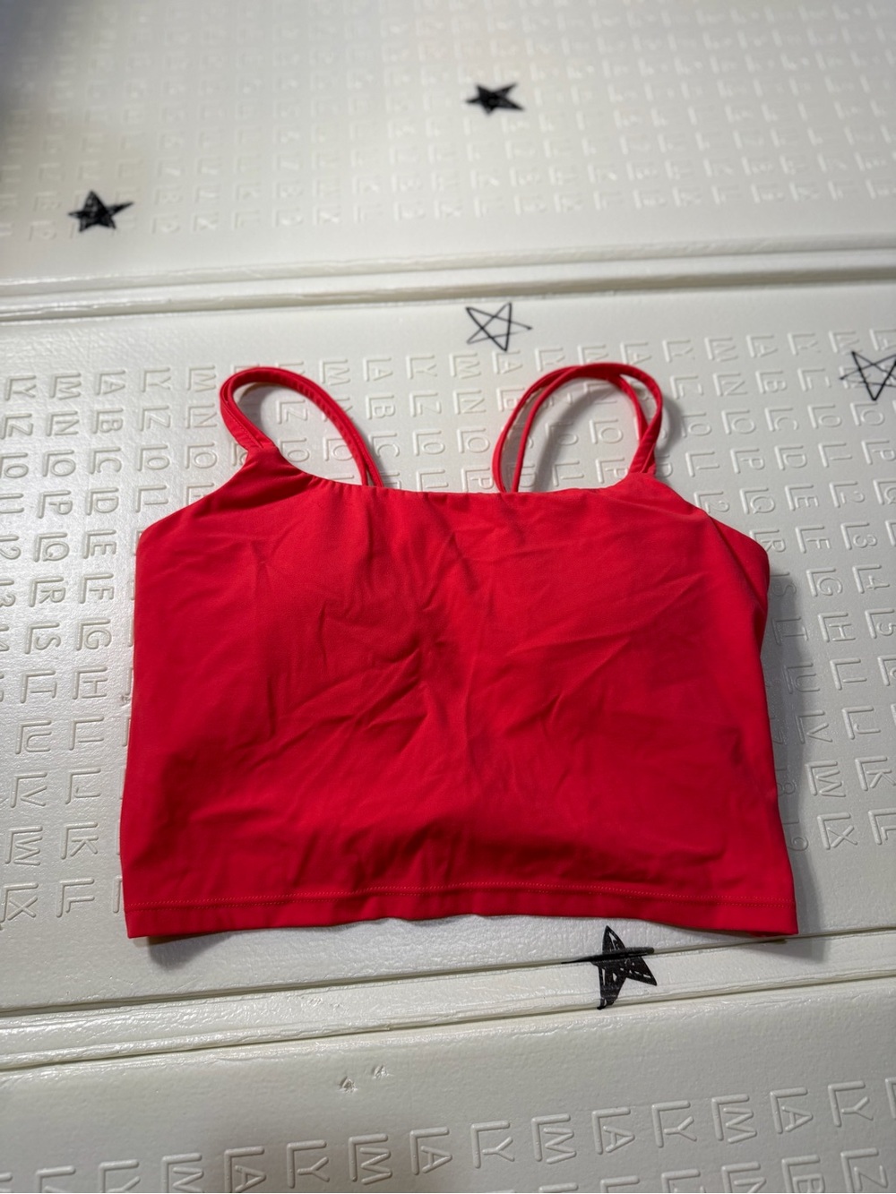HALARA Red Cropped Camisole Tank with Thin Straps